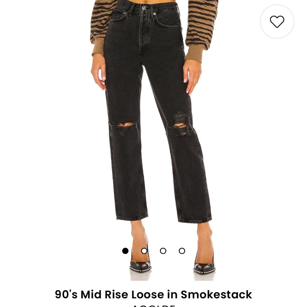 nwt. Agolde 90s mid rise loose fit smokestack size 25